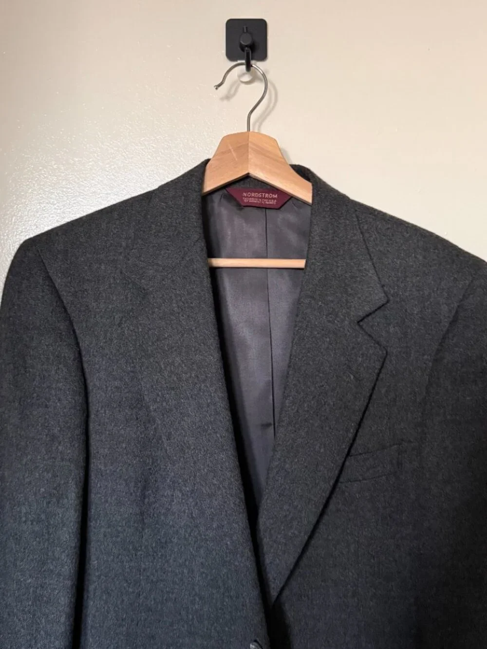 Nordstrom x Loro Piana Gray Worsted Camelhair Blazer 39R